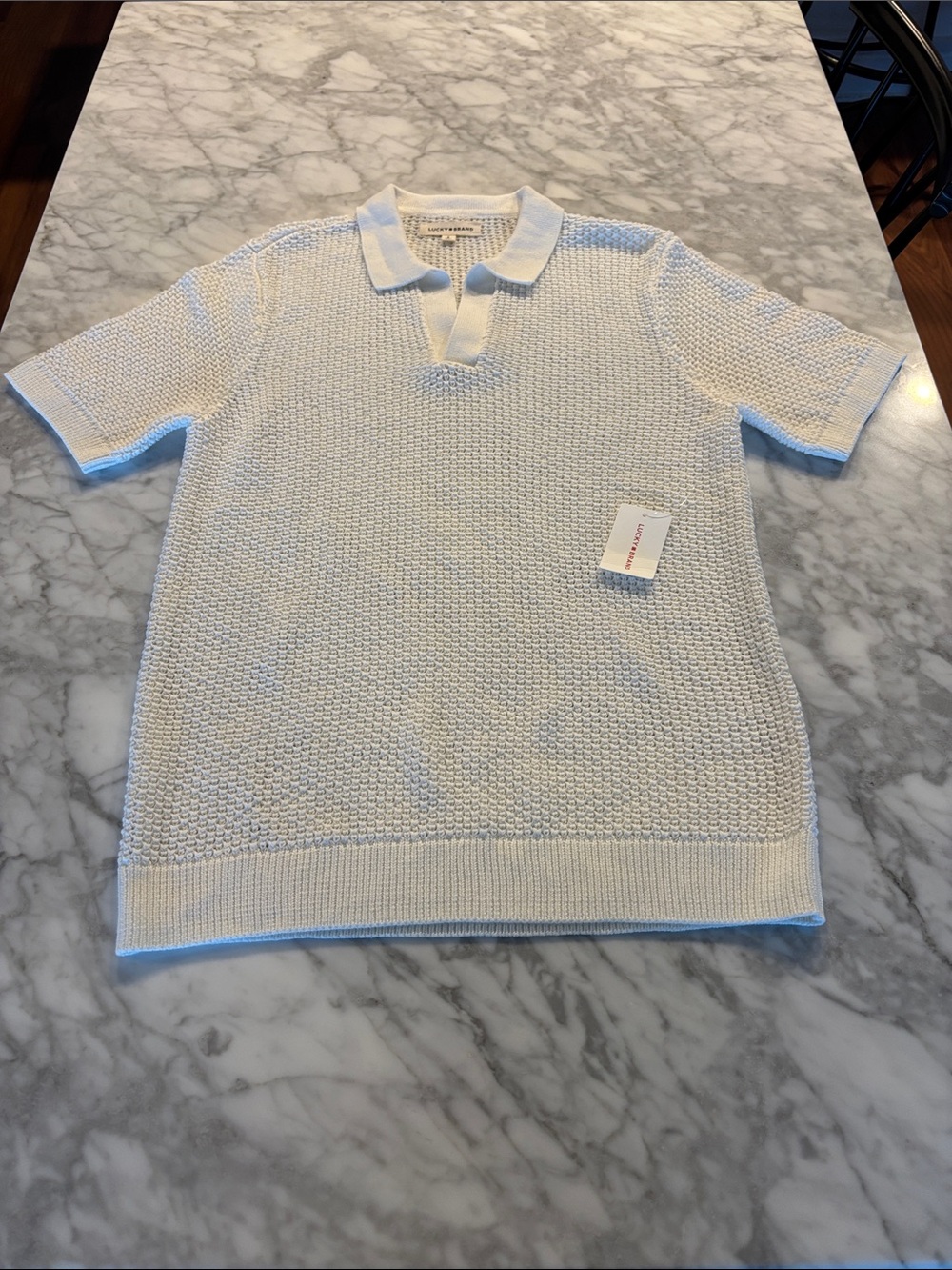 Men's Knit Polo Shirt - White